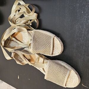 Castaner Lace Up Tweed Sandals